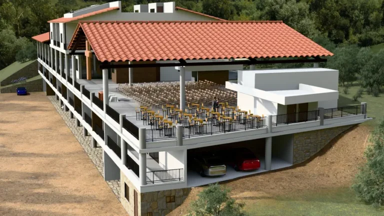 Gran Malinalco capilla y zona de café