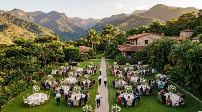 Logistics coordination for a wedding with over 200 guests at an exclusive venue with gardens and chapel