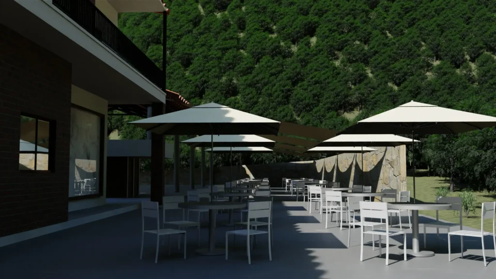 Gran Malinalco vista de la terraza junto al salón de eventos