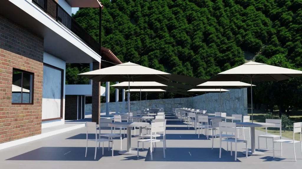 Gran Malinalco vista de la terraza junto al salón de eventos